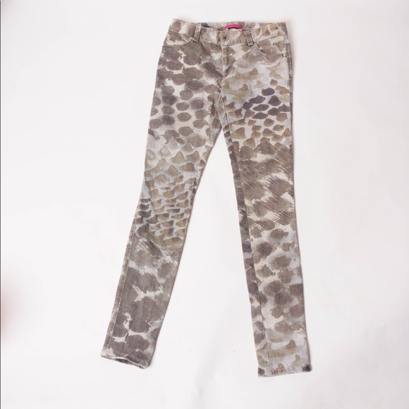 Alice and Olivia jeans size 2 animal print skinny - Picture 3 of 6
